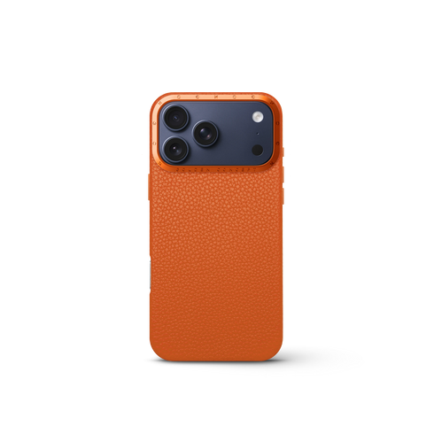 iPhone Case 17 - Full-Grain Leather - Orange