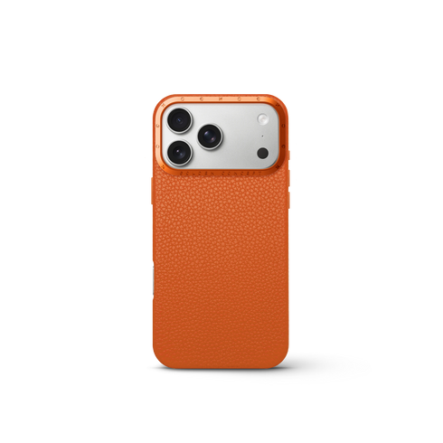 iPhone Case 17 - Full-Grain Leather - Orange