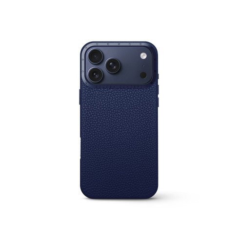 iPhone Case 17 - Full-Grain Leather - Midnight Blue