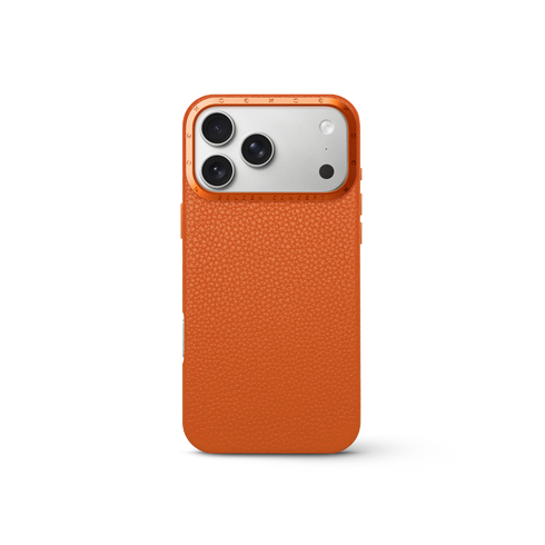iPhone Case 17 - Full-Grain Leather - Orange