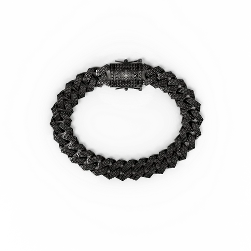 Bracelet - Cuban Iced - Black