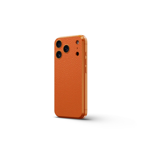iPhone Case 17 / Magnetic Shield - Full-Grain Leather - Orange