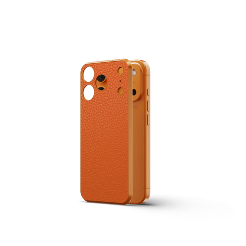 iPhone Case 17 / Magnetic Shield - Full-Grain Leather - Orange